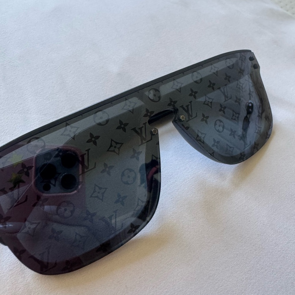 Louis Vuitton Black Monogram Shield Sunglasses